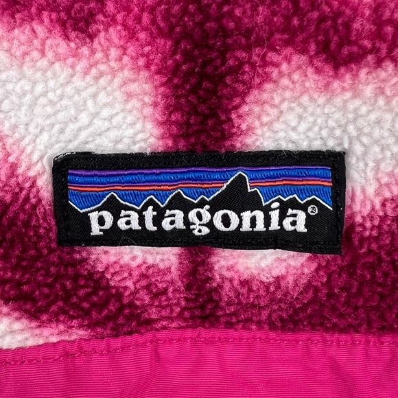 Patagonia Womens Medium Lightweight Synchilla Snap T Fleece Pullover Tie Dye EUC - Picture 9 of 10